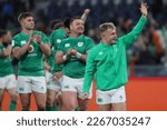 Small photo of Rome, Italy 25.02.2023 : CRAIG CASEY (IRL) celebrate victory ate nd of the Guinness Six Nations 2023 rugby match between Italy vs Ireland at Stadio Olimpico on February 25, 2023 in Rome, Italy.
