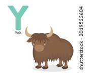 Letter Y And A Cute Cartoon Yak....