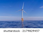 Wind Turbines Off The Shores Of ...