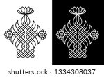 lotus flower  sharp corners ... | Shutterstock .eps vector #1334308037