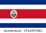 Costa Rica waving flag vector editable