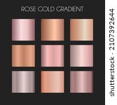 rose gold gradient vector set ... | Shutterstock .eps vector #2107392644