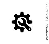 Wrench And Gear Cogwheel Icon...