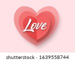 overlapped hearts with love... | Shutterstock . vector #1639558744