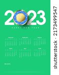 2023 calendar with unique... | Shutterstock .eps vector #2173499547