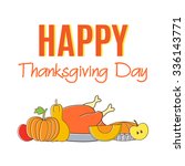 happy thanksgiving day.... | Shutterstock .eps vector #336143771