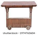 Wooden market stand stall on...