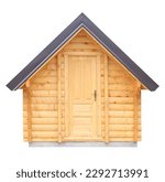 Wooden shed or log cabin house...