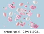 Pink and white easter eggs...