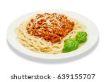 Spaghetti Bolognese On A White...