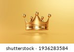 Gold Royal King Crown On Golden ...