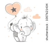 Cute Elephant With Balloon...