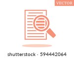 text document and magnifier... | Shutterstock .eps vector #594442064