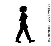 woman walking silhouette vector ... | Shutterstock .eps vector #2024798534