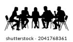 business people having meeting... | Shutterstock .eps vector #2041768361