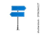 traffic road realistic signs.... | Shutterstock .eps vector #1936266127