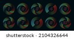 numbers set in circle with... | Shutterstock .eps vector #2104326644