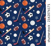 team sports pattern. seamless... | Shutterstock .eps vector #2162076171