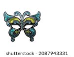Butterfly Mask With Sequin In...