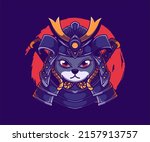 brave samurai cat character... | Shutterstock .eps vector #2157913757