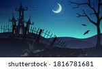 vector spooky illustration with ... | Shutterstock .eps vector #1816781681