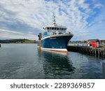 Small photo of Lunenburg, NS, CAN, April 7, 2023 - A view of the Maude Adams that is docked along a wharf in Lunenburg, Nova Scotia.
