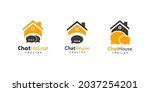 chat house logo. with game... | Shutterstock .eps vector #2037254201