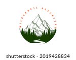 retro vintage ice snow mountain ... | Shutterstock .eps vector #2019428834