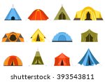 Hiking And Camping Tent Vector...
