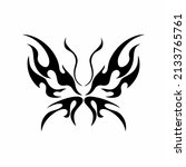 tribal butterfly logo symbol.... | Shutterstock .eps vector #2133765761
