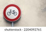 Round bicycle sign transit...