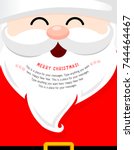 Santa Face With Beard Cartoon...