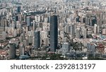 Small photo of Shanghai, China - 2nd October 2023: Urban sprawl of Shanghai’s residential and office buildings, the dense city is the most populous urban area in China, an international megacity