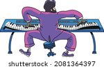 Vector Image Of A Pianist Who...