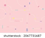 white lines are connected on a... | Shutterstock .eps vector #2067731687