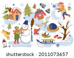 winter time concept isolated... | Shutterstock .eps vector #2011073657