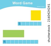 word game worksheet. complete... | Shutterstock .eps vector #2160424241