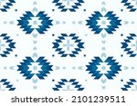 Blue Geometric Aztec Style....