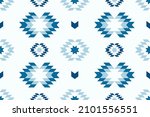 African Moroccan Pattern. Blue...