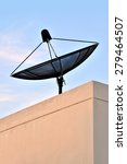 Small photo of Satellite dishes lower frequencies a gauzy black plate 2