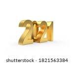 2021 golden numbers for new... | Shutterstock . vector #1821563384