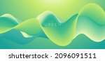 vector liquid green line wave... | Shutterstock .eps vector #2096091511