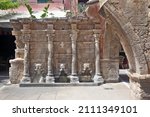 Small photo of Rimondi Fountain, built in 1626, in the Old Town of Rethymnon, Crete island, Greece, Europe. Named after the Venetian governor of the period, A. Rimondi, it continually threw water from three springs