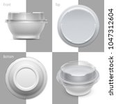 vector round plastic container... | Shutterstock .eps vector #1047312604