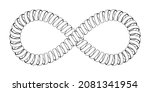 infinity sign made of spiral... | Shutterstock . vector #2081341954