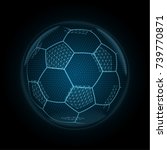 image of a soccer ball made of... | Shutterstock .eps vector #739770871