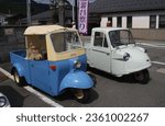 Small photo of Asago Hyogo Japan , Sep.25 2011 Daihatsu's "Midget" exhibited at an old car event. (Manufactured from the 1950s to the 1970s)