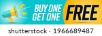megaphone announcing buy one... | Shutterstock .eps vector #1966689487