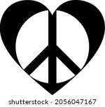 image of peace icon and love... | Shutterstock . vector #2056047167