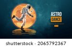 dancing astronaut on the... | Shutterstock .eps vector #2065792367